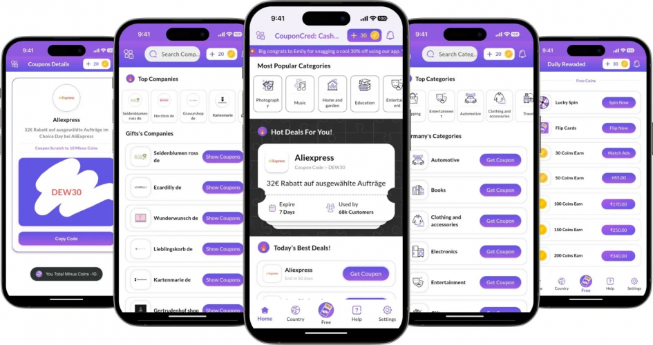 Coupon and cashback android app development