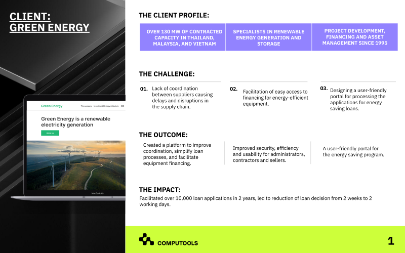 A distinguished platform specialising in renewable energy generation and storage investments