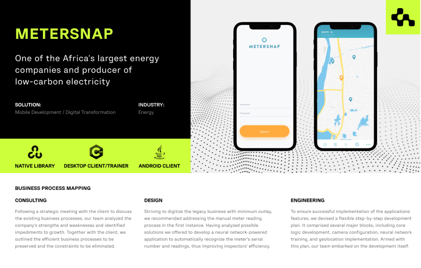 A meter reading app that uses neural network to improve data accuracy in energy consumption