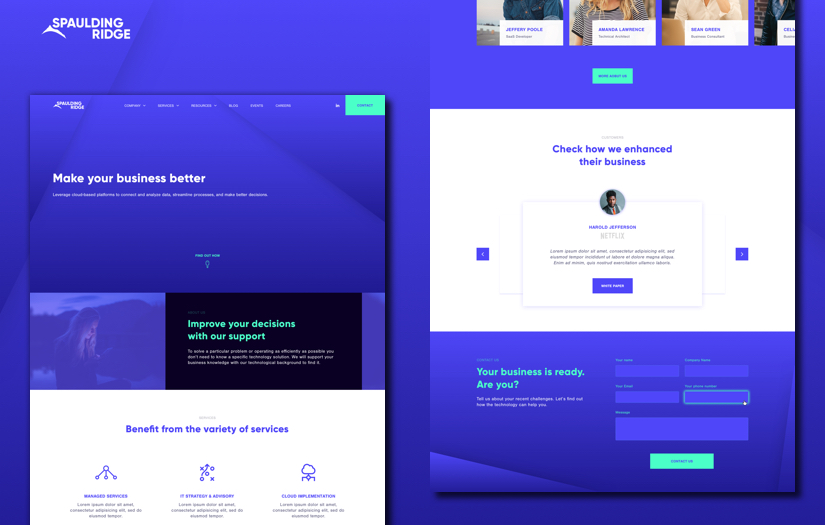 Spaulding Ridge - Rebranding &amp; Webdesign