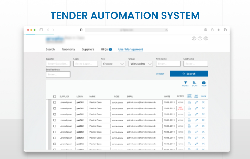 Tender System