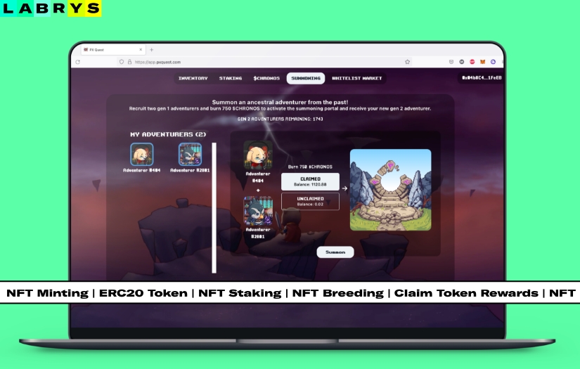 PxQuest: NFT Based Web3 Game