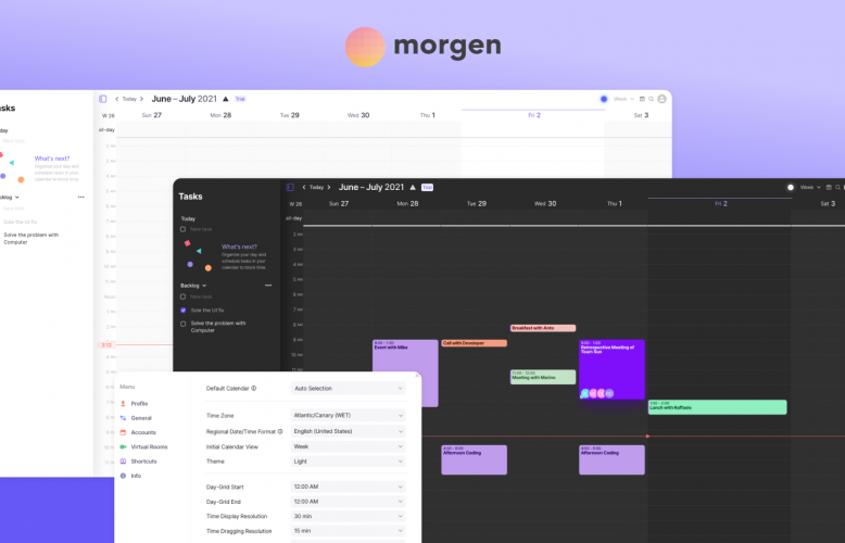 Morgen –&nbsp;Improved Calendar &amp; Task Management