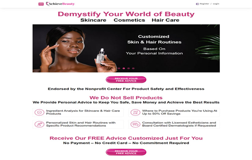 Achieve Beauty E-Commerce Website