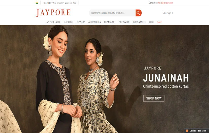 Jaypore E-Commerce Website