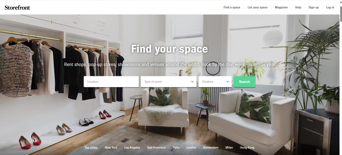 Storefront | Airbnb for Popup Shops