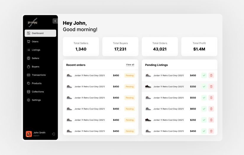 Web app for Breakout.LA, a consignment store
