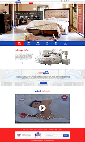 Spring Mattress Corporate Website Landing Page Design