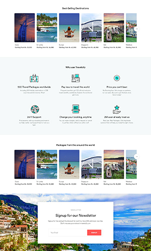Travelofy Corporate Product Website Landing Page Design
