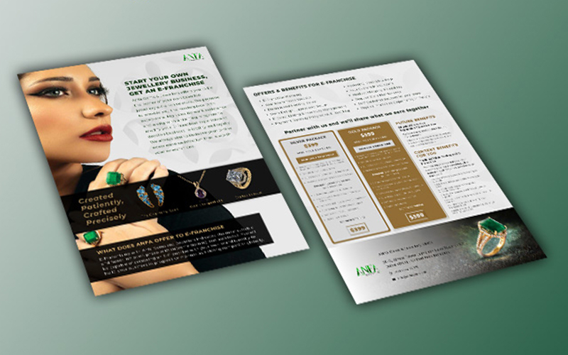 Anfa Jewellery Project Flyer Design