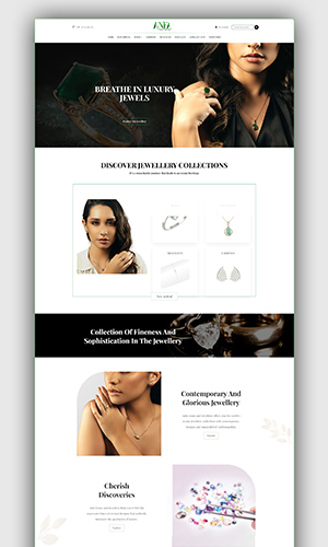 Jewellery Brand Landing Page Design