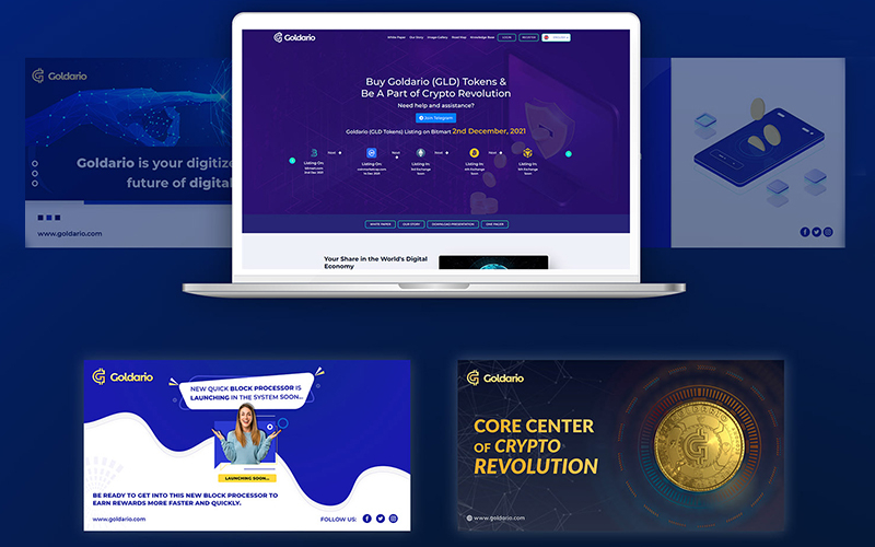 Cryptocurrency ICO Project Social Post Design