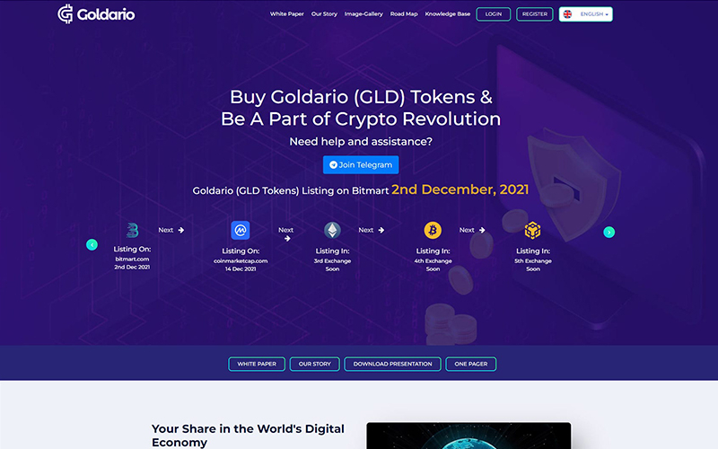 Landing Page UI Design For ICO Project, Cryptocurrency