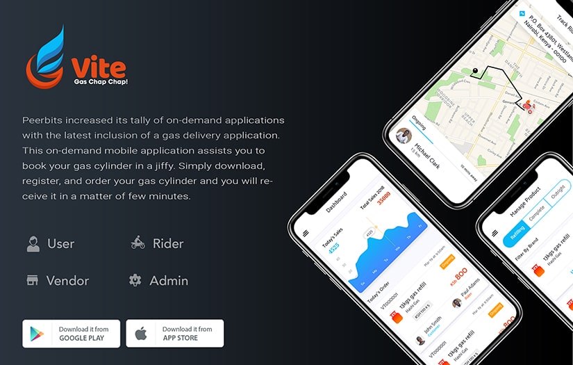Vite - Gas delivery services app