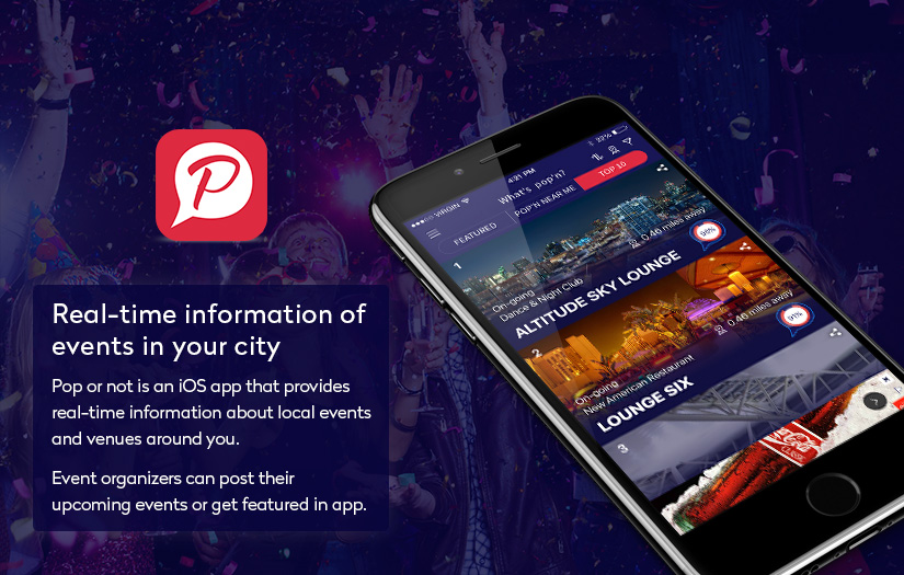 Pop'n Or Not? Real-Time Social Events App