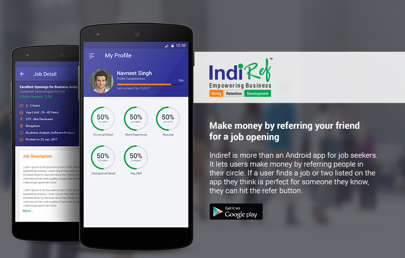Indiref - Human Resource  Android App and Website