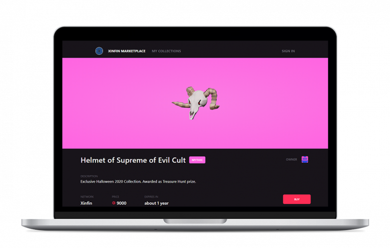 Decentralized Virtual Reality NFT Marketplace.