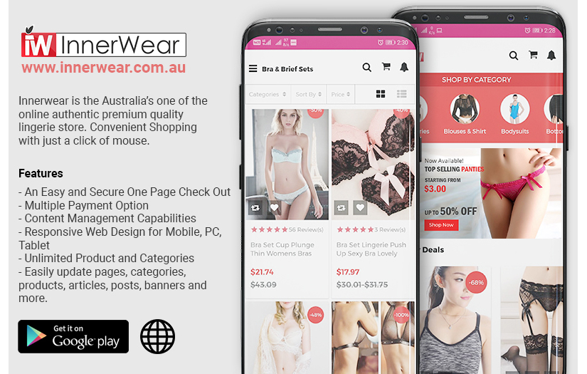 Innerwear.com.au - Lingerie Shopping App
