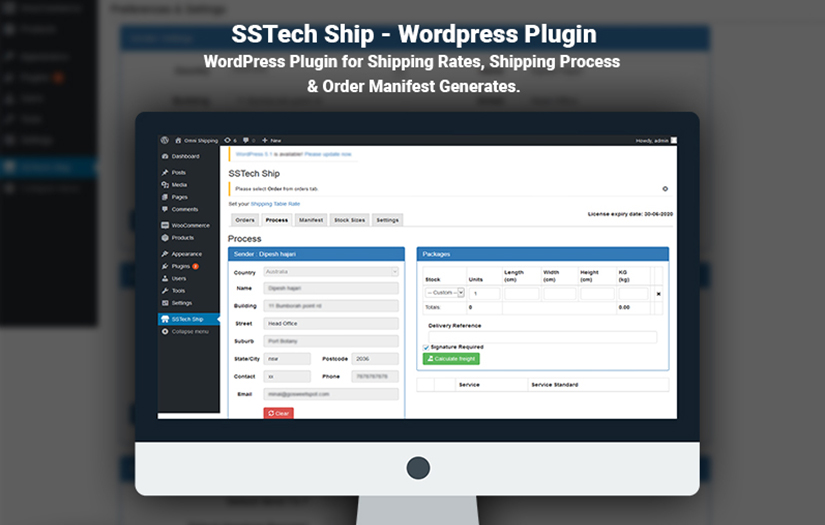 SSTech Ship Plugin- A woo-commerce plugin to make shipping process easy