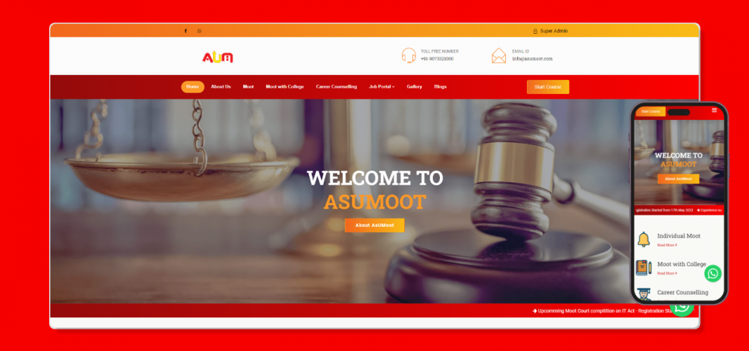 Asumoot.com - Digital Moot Platform with Legal Advisory | Include E-com Functionality