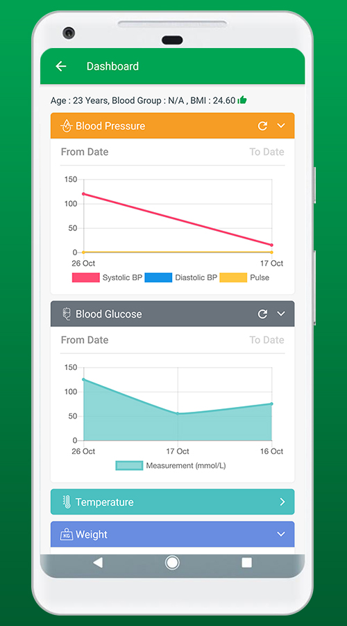 An app that records, monitors &amp; analyzes healthcare information