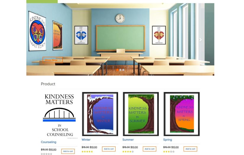 E-commerce store for kindness matter's poster