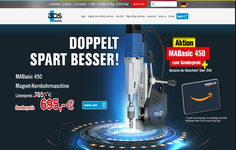 BDS Maschinen GmbH - Leading Magnetic Drilling Machines Manufacturer Company