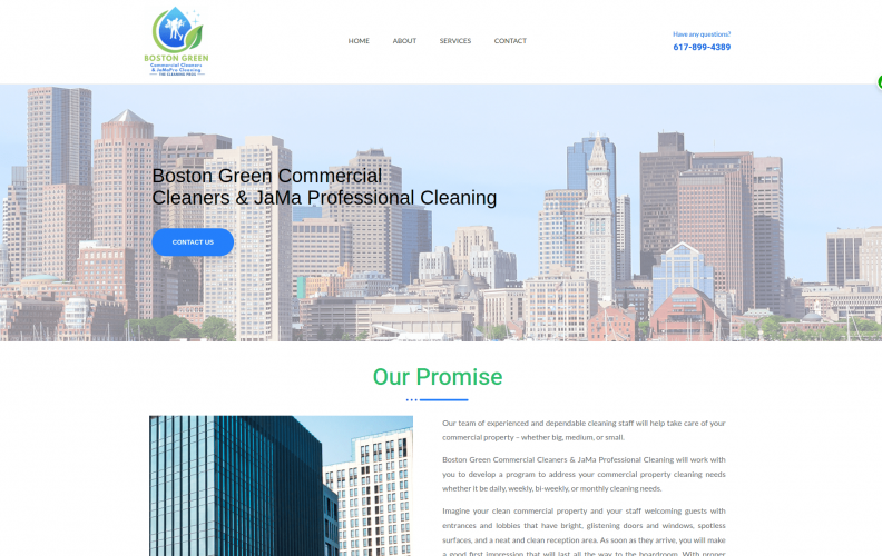 Web Designing &amp; SEO for Boston Green Commercial Cleaners