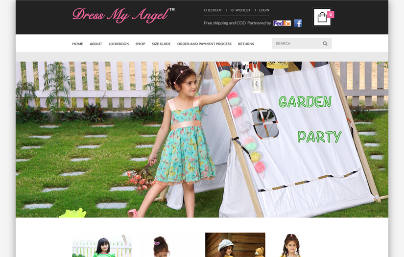 Dress my angel woo commerce website