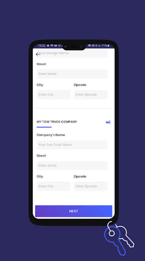 Emergency Keychain (Locksmiths and tow trucks on-demand app)