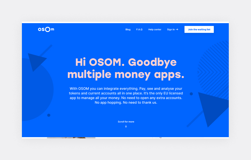 Osom. Your all-in-one money solution